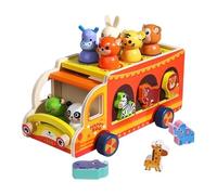 Kids Animal Circus Toys, Shape Matching Game, Preschool Activity Plaything, 10.43x5.51x6.3 inches Bright Colorful Animal Pieces, Compact Safe Design for Toddler, Children and Boys