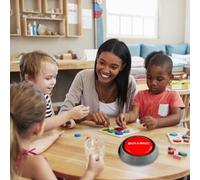 Kids Answer Buttons - Answer Buzzer Button, Batteria Powered Audible Response Switch, Compact Desk Game Interaction Device, Fun Light Audio Effect Novelty Tool Gift For Kid Adults Office Group