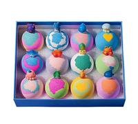 Kids Bath Balls - 12-Piece Rainbow Bath Set, Gentle Refreshing Colorful Balls with Fun Design, Stocking Stuffer Gift, Teen Family Friends Children, Boys Girls Daughter Baths Time Fun