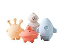 Kids Bath Toys, Silicone Water Play Set, Detachable Sensory Stuffers, Soft Nontoxic MoldFree Design, Ideal for Pool, Tub, Shower, Swimming, Travel, Outdoor, Party, Birthday, 10.5cm Multicolor