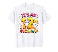 Kids Boo It's My 12th Birthday Girl Cute Ghost Halloween Maglietta