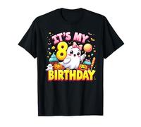 Kids Boo It's My 2nd Birthday Girl Cute Ghost Halloween Maglietta