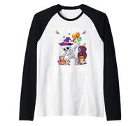 Kids Boo It's My 8th Birthday Halloween Skeleton 8 Years Old Maglia con Maniche Raglan
