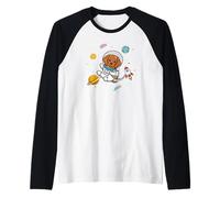 Kids Boys Girls Astronaut Space Rhodesian Ridgeback Lover Maglia con Maniche Raglan