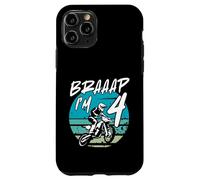 Kids Braaap Im 4 Dirt Bike 4th Birthday Bday Motocross Boys Custodia per iPhone 11 Pro