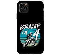 Kids Braaap Im 4 Dirt Bike 4th Birthday Bday Motocross Boys Custodia per iPhone 11 Pro Max