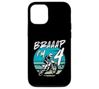 Kids Braaap Im 4 Dirt Bike 4th Birthday Bday Motocross Boys Custodia per iPhone 12/12 Pro