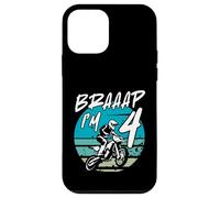 Kids Braaap Im 4 Dirt Bike 4th Birthday Bday Motocross Boys Custodia per iPhone 12 mini