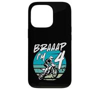Kids Braaap Im 4 Dirt Bike 4th Birthday Bday Motocross Boys Custodia per iPhone 13 Pro