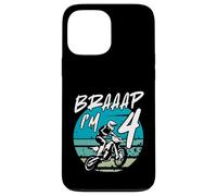Kids Braaap Im 4 Dirt Bike 4th Birthday Bday Motocross Boys Custodia per iPhone 13 Pro Max