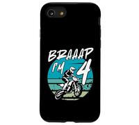 Kids Braaap Im 4 Dirt Bike 4th Birthday Bday Motocross Boys Custodia per iPhone SE (2020) / 7/8