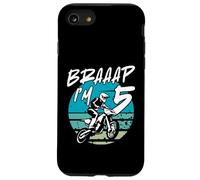 Kids Braaap Im 5 Dirt Bike 5th Birthday Bday Motocross Boys Custodia per iPhone SE (2020) / 7/8