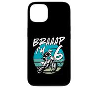 Kids Braaap Im 6 Dirt Bike 6th Birthday Bday Motocross Boys Custodia per iPhone 13