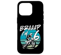 Kids Braaap Im 6 Dirt Bike 6th Birthday Bday Motocross Boys Custodia per iPhone 16 Pro