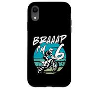 Kids Braaap Im 6 Dirt Bike 6th Birthday Bday Motocross Boys Custodia per iPhone XR