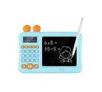 Kids Calculator with Notepad Addition Subtraction Multiplication Division Math Learning Machine with WordPad Blue