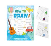 Kids Cartoon Coloring Book, Educational Step By Step Workbook, Painting Activity Book For Children, Creative Fun Pages, Learning and Entertainment, Boys Girls Birthday Holiday School