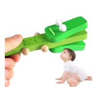 Kids Castanets - Wood, Lightweight Crocodile Hand Finger Castanets | Rhythm Clap Board - Strumento musicale educativo per bambini, bambini, bambini, adulti, Music Learning