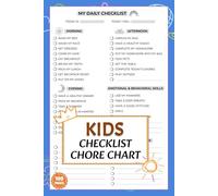 Kids Checklist Chore Chart: Daily Routine and Responsibility Notebook for Boys & Girls | Suitable for Preschool & Elementary-aged Children, 100 Pages
