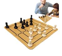 Kids Chess Set, Wooden Strategy Board Game, 9.45x9.45 Inches Ancient Rome Theme Educational Toy, Family Learning Activity, Preschool Games for Kids and Adults