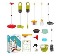 Kids Cleaning Set, Realistic Housekeeping Kit, 950g Durable Set with Cleaning Caddy, PP Supplies, Educational Play with Colorful Style, Chore Time Tool for Boys Girls