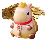 Kids Coin Bank, Horse Shape Handcrafted Jar, Children's Horse Bank Use, Durable Cute Design, Fun Interactive Piggy, Ideal for Boys Girls Chinese New Year Birthday Christmas Halloween Easter