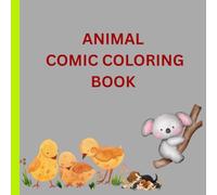 kids coloring book: comic animal coloring book