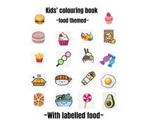 Kids colouring book: Food themed