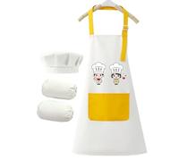 Kids Cooking Apron - Adjustable Art Smock | Paint Aprons For Kids | Waterproof Chef Apron Boys & Girls Ages 2-12 | Waterproof Aprons Ideal For Baking, Painting, Gardening, Classroom, Home & Kitchen