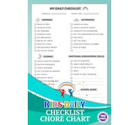 Kids Daily Checklist Chore Chart: Routine and Responsibility Planner for Boys & Girls | Suitable for Preschool & Elementary-aged Children, 100 Pages