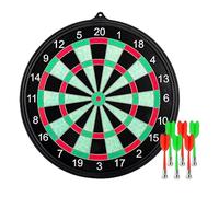 Kids Dart Board | Two Side Board Game Set | Portable Roll-Up Magnetic Dartboard with Soft Tip Darts, Safe Indoor Outdoor Sports Toy for Boys and Girls Ages 8-12, Fun Family Game for Home, Party