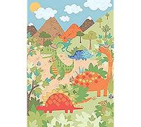 Kids Dinosaur murale - verde - adattabile da parete pasta applicazione - Pasta incluse - 158 x 232 cm (157,5 x 231,1 cm x pollici) - Made by riva Paoletti - Progettato nel Regno Unito