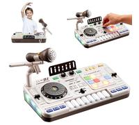 Kids DJ Mixer Table, mixer per bambini con microfono, effetti di luce, modalità di gioco, mixer DJ strumenti musicali può essere collegato tramite Bluetooth, biblioteca musicale illimitata DJ Pult per