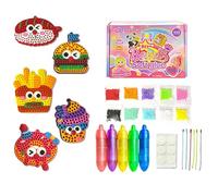 Kids Dot Art Kit, Educational Craft Supplies, Beginner Dotting Toys, Keychain Making Fun, for Children Boys Girls Home School Party Class Play Educational Creative Activities