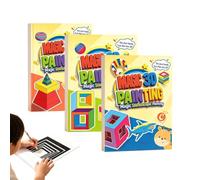 Kids Drawing Book Set, 3 Piece Funny Optical Illusion Drawing Books, 32 | Optical Illusion Drawing High Frequency Creative Activity Funny Designs Easy Practice 32 Pages Each Kids Art Learning Fun