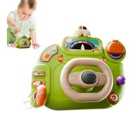 Kids Driving Toy, Pretend Play Steering Wheel, Simulated Driving Controller, Interactive Sound Buttons, Realistic Lights Effects for Girls Teens Family Fun, 8.78x7.4x3.54 Inches