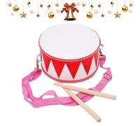 Kids Drum Set - 8 Inch Snare | Musical Toy Gift | Wood and polyester leather construction. 8-inch snare drum with 2 drumsticks. Perfect for beginners, parties, and stage perfo