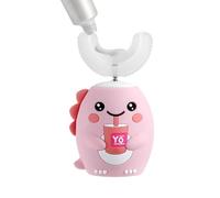Kids Electric Toothbrush For Ages 2-6 - Rechargeable Automatic 360° Cleaning Toothbrush | Cute Dinosaur Design Silicone Brush Head | Smart Ultrasonic Care For