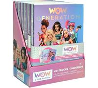 Kids Euroswan - Confezione da 3 quaderni Coperchio Morbida 24 Fogli 100 gsm Wow Generation, Multicolore (WOW00002)