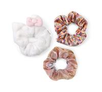 KIDS EUROSWAN Hello Kitty - Set di 3 elastici per capelli da ragazza, colore bianco, arancione, multicolore