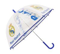 Kids Euroswan OMBRELLO CAMPANA TRASPARENTE 19" MANUALE REAL MADRID FC, multicolore, Taglia unica