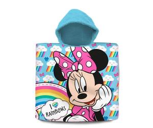 Kids Euroswan - Poncho in cotone 60 x 120 cm Minnie, multicolore (MN-242P)