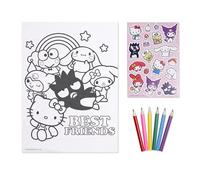 KIDS EUROSWAN SL Set da colorare con adesivi Hello Kitty e amici