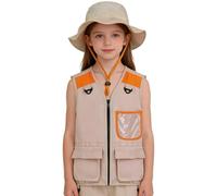 Kids Explorer Vest Kit Safari Outfit With Hat For Outdoor Adventures
