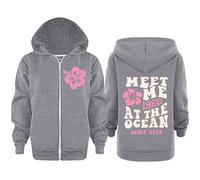 Kids Felpa con Cappuccio/Sweatshirt Grafica Dolce Maglione Felpe Scollo Rotondo Cardigan Coulisse Tasca Autunno/Inverno Ragazza Senza Cappuccio Zip Y2K E-Girl Harajuku Streetwear