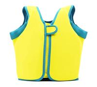 Kids Fishing Jacket Adjustable for Growth with Neoprene Fabric and High-Density EPE Foam for Swimming Beach Vacation Water Play Use(Yellow,S (1-2 Years))