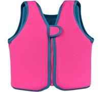 Kids Fishing Jacket Adjustable for Growth with Neoprene Fabric and High-Density EPE Foam for Swimming Beach Vacation Water Play Use(Pink,S (1-2 Years))