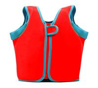 Kids Fishing Jacket Adjustable for Growth with Neoprene Fabric and High-Density EPE Foam for Swimming Beach Vacation Water Play Use(Red,S (1-2 Years))