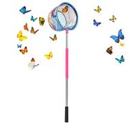 Kids Fishing Nets, Retractable Gran Catching Nets, Non Slip Handle Skimmer Toys, Heavy-Duty Outdoor Tool for Crabbing, Butterflies, Summer Games, Campeggio, 9,84 pollici