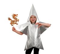 Kids Five-Point Star Costume - Premium Foam Cosplay Suit | Novelty Christma | 37-Inch Bust Composite Sponge Tunic, Easy-Don Vintage Star-Shaped Bodysuit, Unisex Apparel for School Pageants Church Stage S